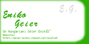 eniko geier business card